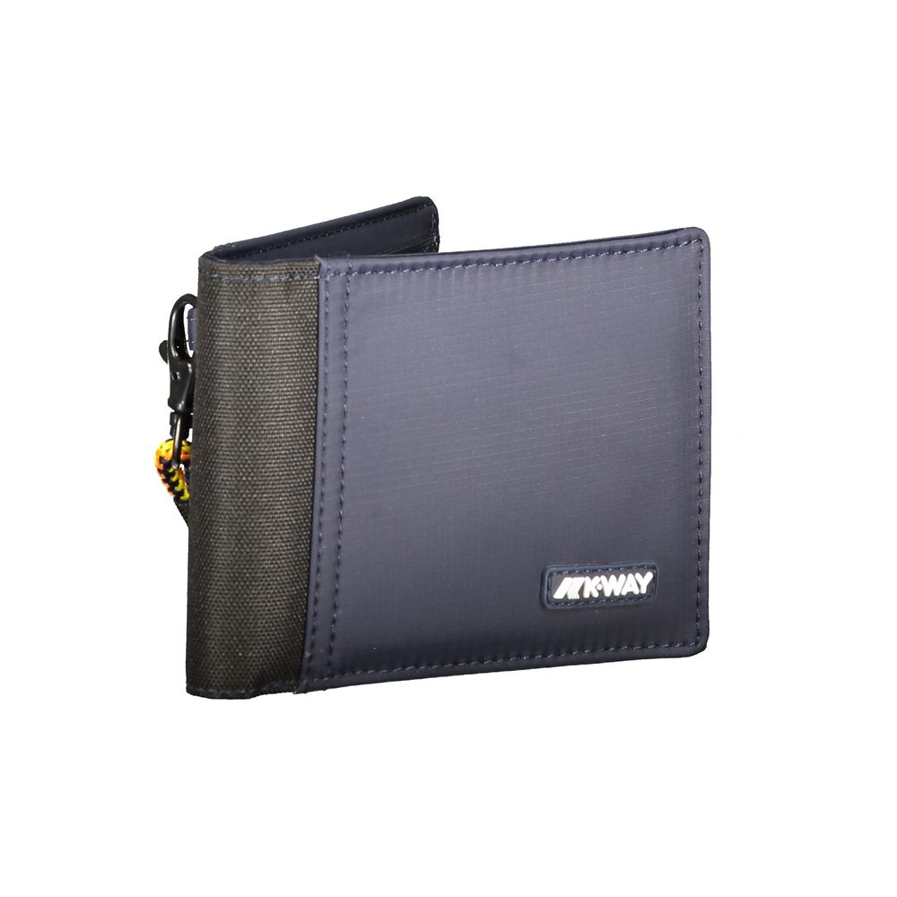 K-WAY wallet made of blue polyamide